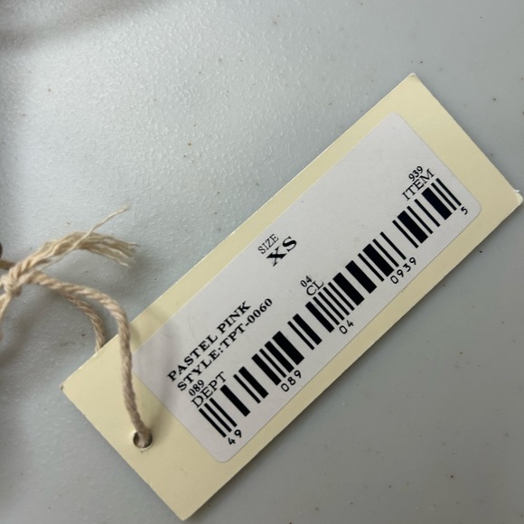 Tori Praver Seafoam Pastel Pink Tropical Floral Strappy Bikini Top Size XS NWT - Picture 3 of 5